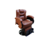 Premium Locally Made Brown Barber Chair – Waterproof Leather Adjustable Kinyozi Chair