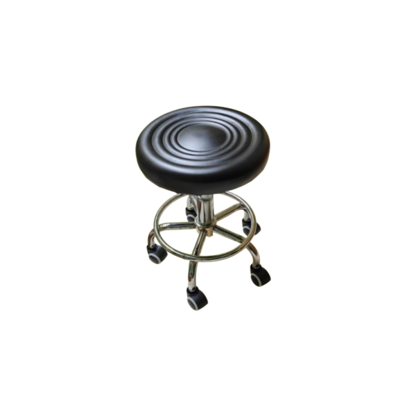 Adjustable Salon Stool with Wheels – Hydraulic Barber & Beauty Technician Seat