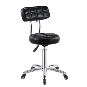 Premium Adjustable Salon Technician Stool with Backrest