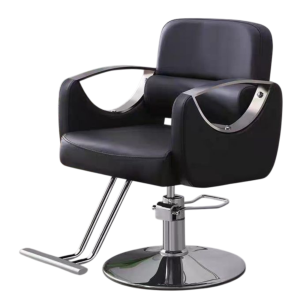 Apex Ergonomic Black & Chrome Salon Styling Chair