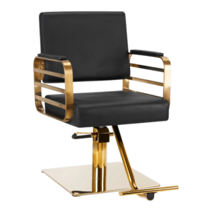 Aura Modern Black & Gold Salon Styling Chair