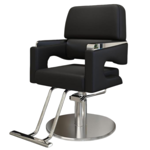Kubos Minimalist Black & Chrome Salon Styling Chair Kubos Minimalist Black & Chrome Salon Styling Chair