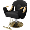 Luna Crescent Black & Gold Salon Styling Chair