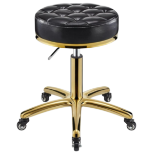 Luxury Gold Adjustable Salon Rolling Stool Luxury Gold Adjustable Salon Rolling Stool